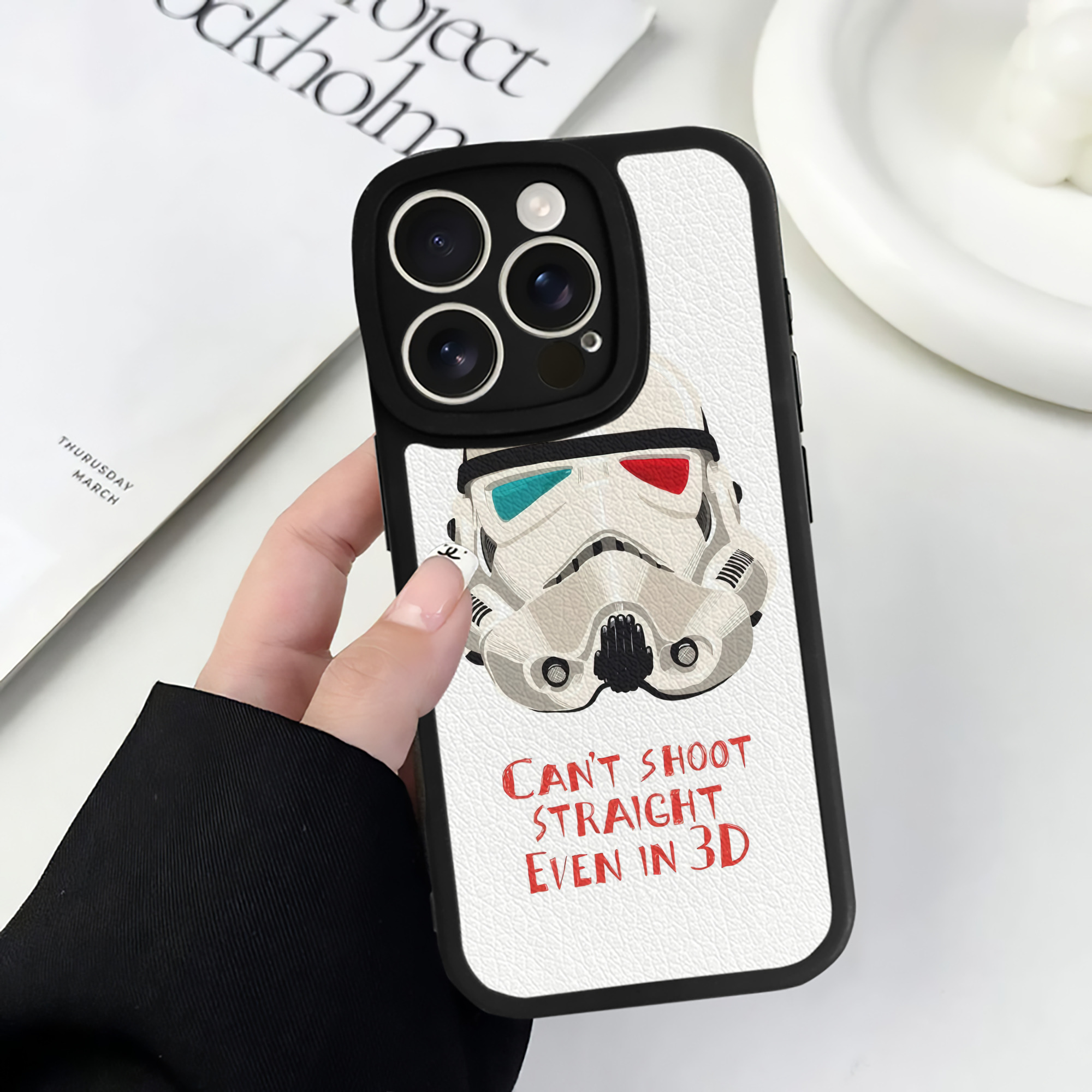 （画像用） スター・ウォーズ Star Wars 【iPhone 16シリーズ対応】シリコンスマホケース（レザー調） 材質：シリコン